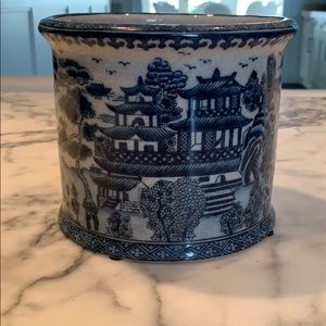 Blue ceramic pot